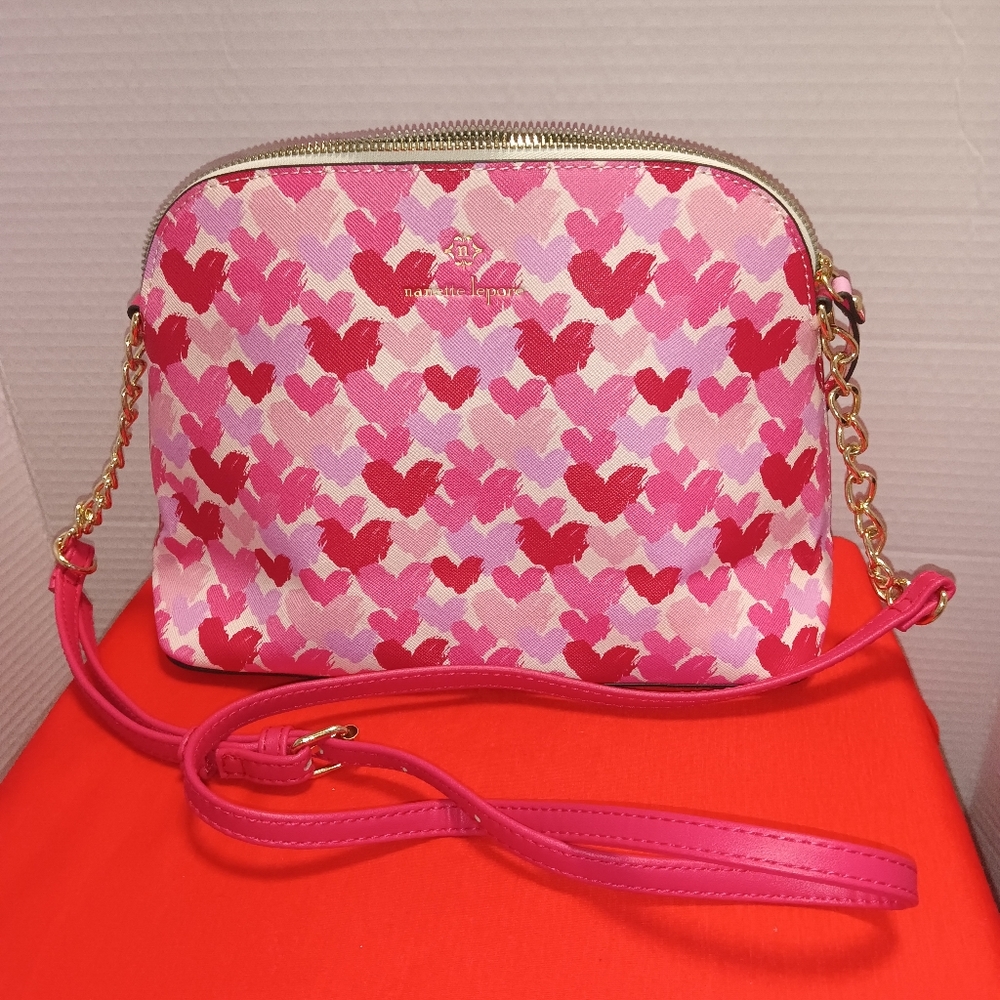 Nanette Lepore Heart Print Crossbody